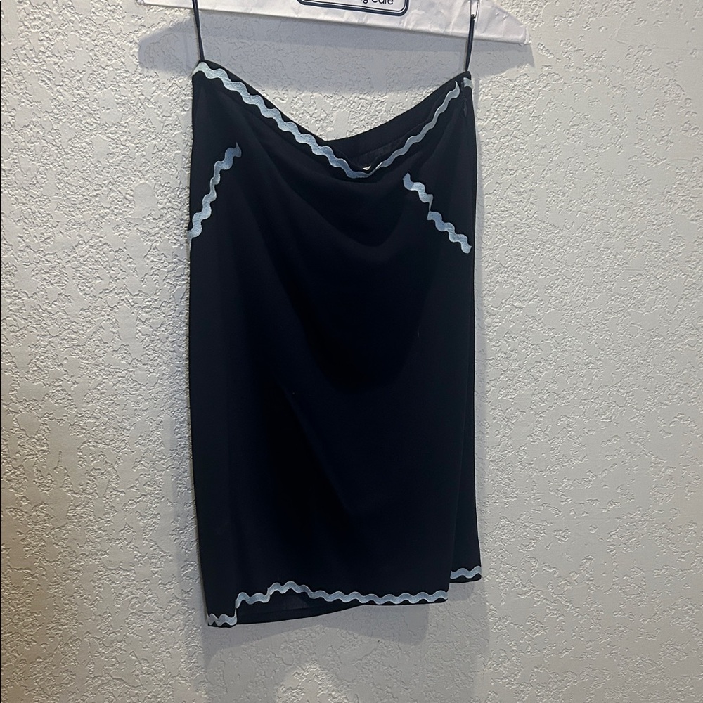 Vintage Moschino Black Skirt and Jacket with trim